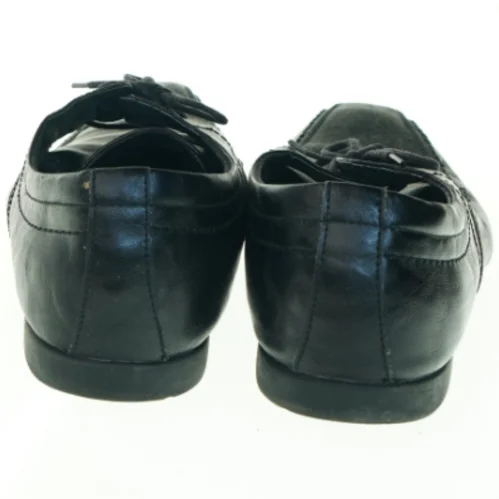 Sorte lædersko til mænd fra Sams (str. 44)