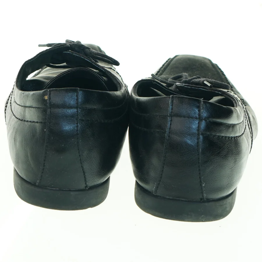 Sorte lædersko til mænd fra Sams (str. 44)