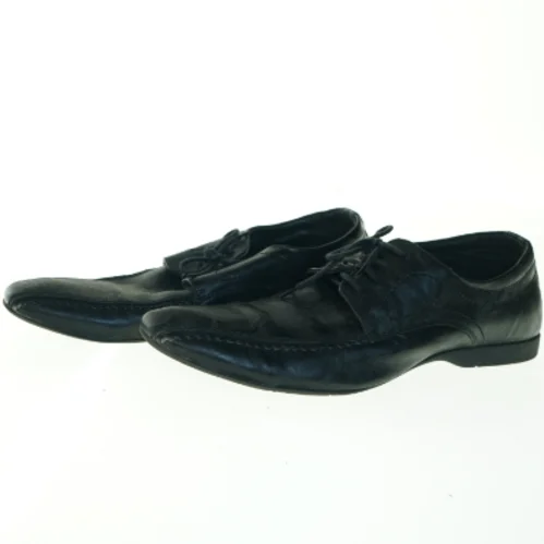 Sorte lædersko til mænd fra Sams (str. 44)