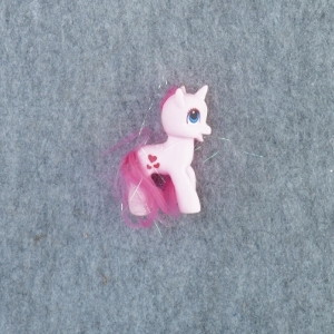 Legetøjs pony, enhjørning (str. 6 cm)