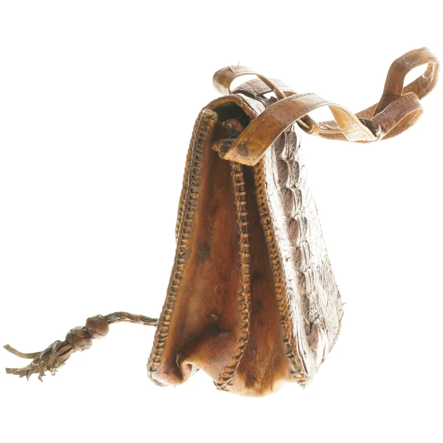 Krokodilleskinds taske  (str. 22x24x14 cm)