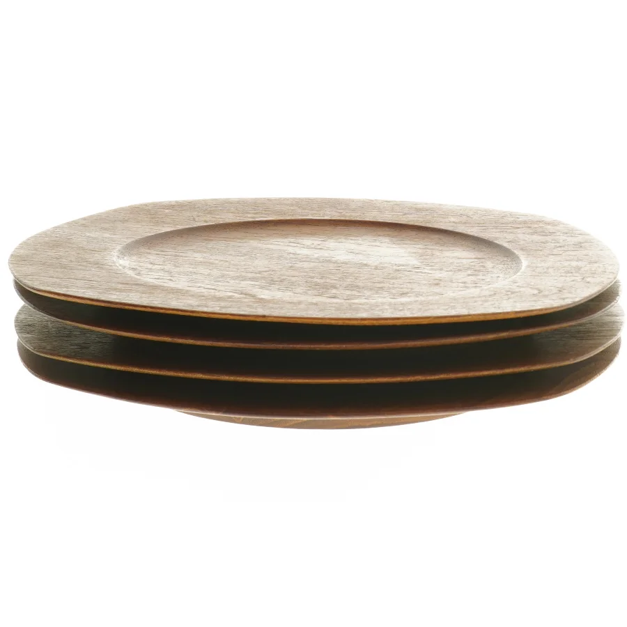 Teaktræ tallerkener fra Teak (str. Ø 27 cm)