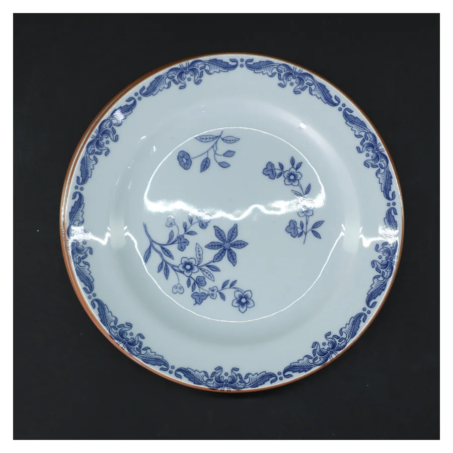 2 tallerkener med blomstermønster fra Rörstrand (str. 2 stk Ø 18 cm)