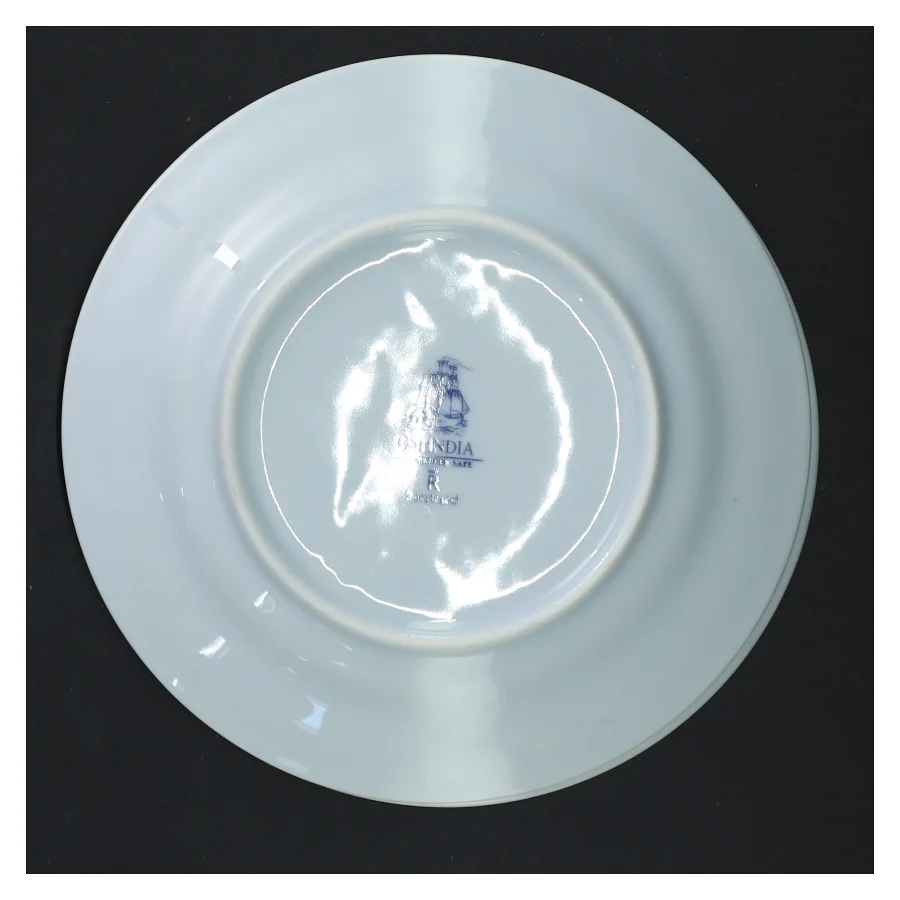 2 tallerkener med blomstermønster fra Rörstrand (str. 2 stk Ø 18 cm)