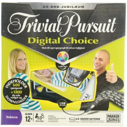 Trivial Pursuit spil (str. 28 x 28 x 7cm)