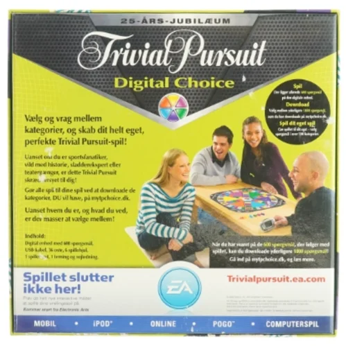 Trivial Pursuit spil (str. 28 x 28 x 7cm)
