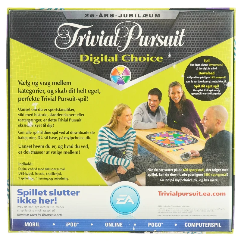 Trivial Pursuit spil (str. 28 x 28 x 7cm)