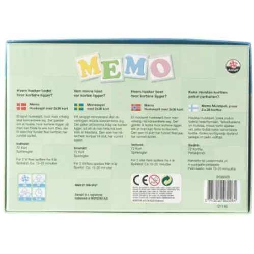 Memo spil (str. 25 x 17 x 5cm)
