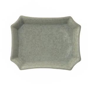 Rektangulært krakeleret fad fra Royal Copenhagen (str. 17 cm)