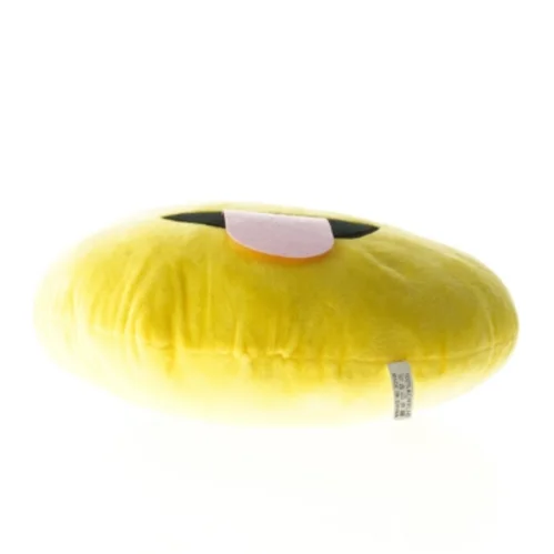 Gul plyspude, smiley (str. 32 x 27 cm)