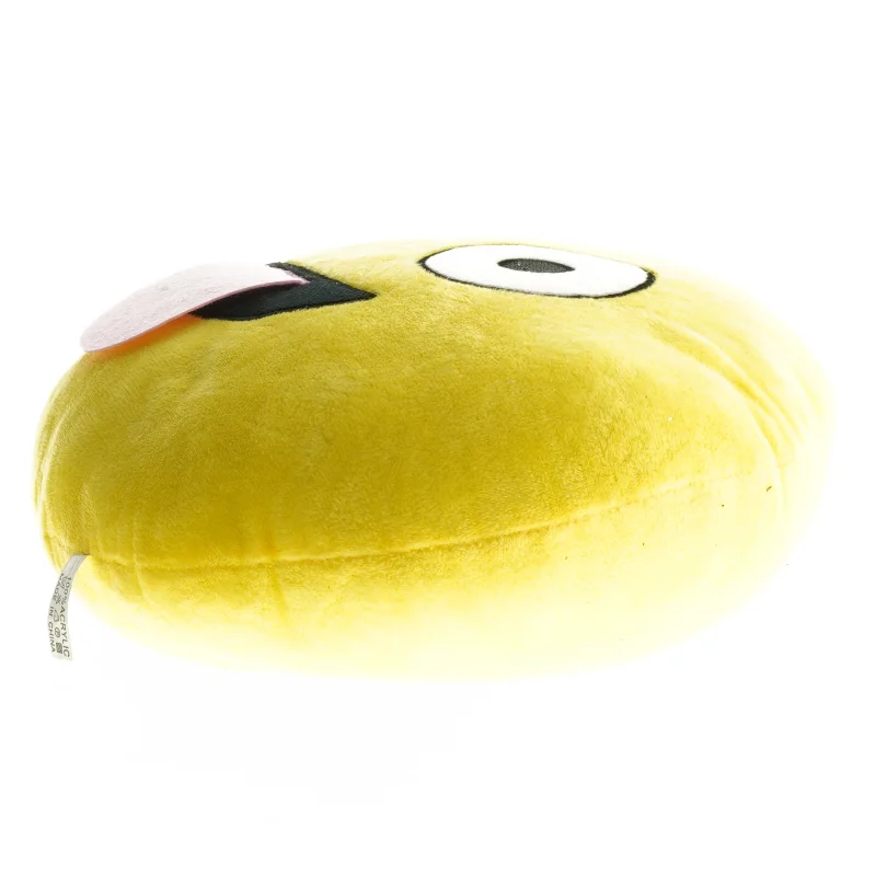 Gul plyspude, smiley (str. 32 x 27 cm)