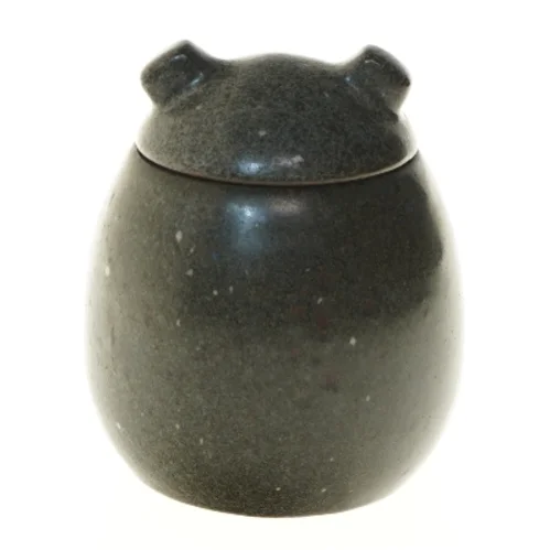 Saxbo Keramik krukke med låg (str. 15,5 cm)