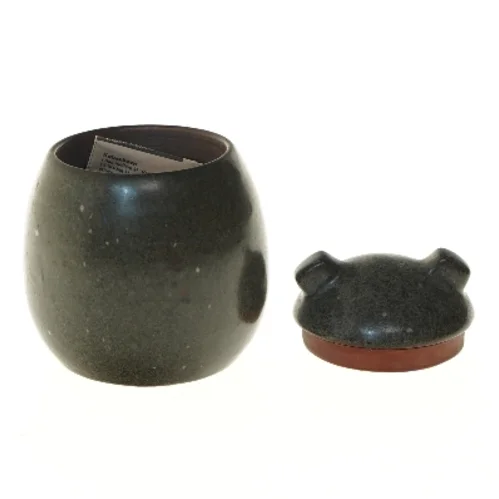 Saxbo Keramik krukke med låg (str. 15,5 cm)