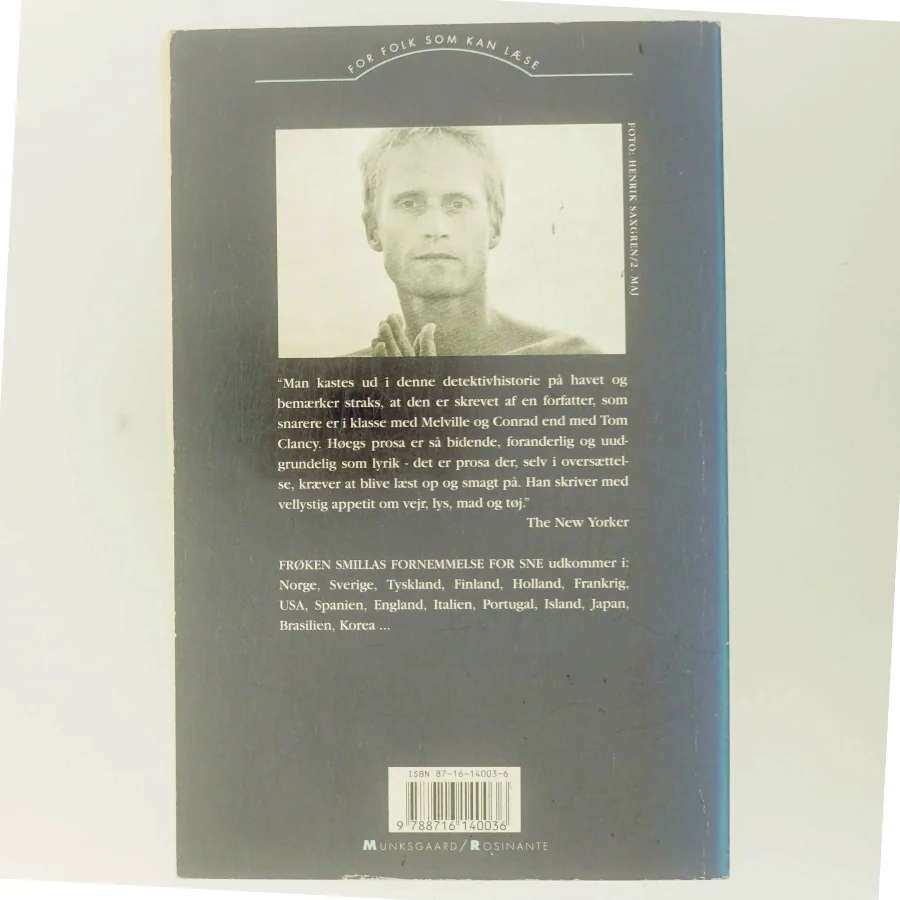 Frøken Smillas fornemmelse for sne af Peter Høeg (Bog)