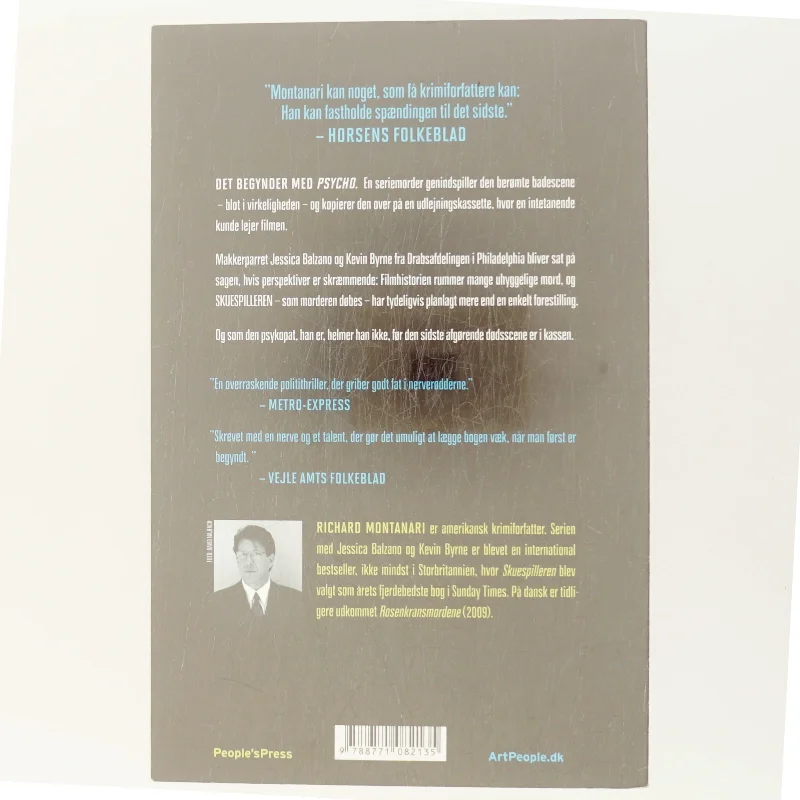 Skuespilleren : krimi af Richard Montanari (Bog)