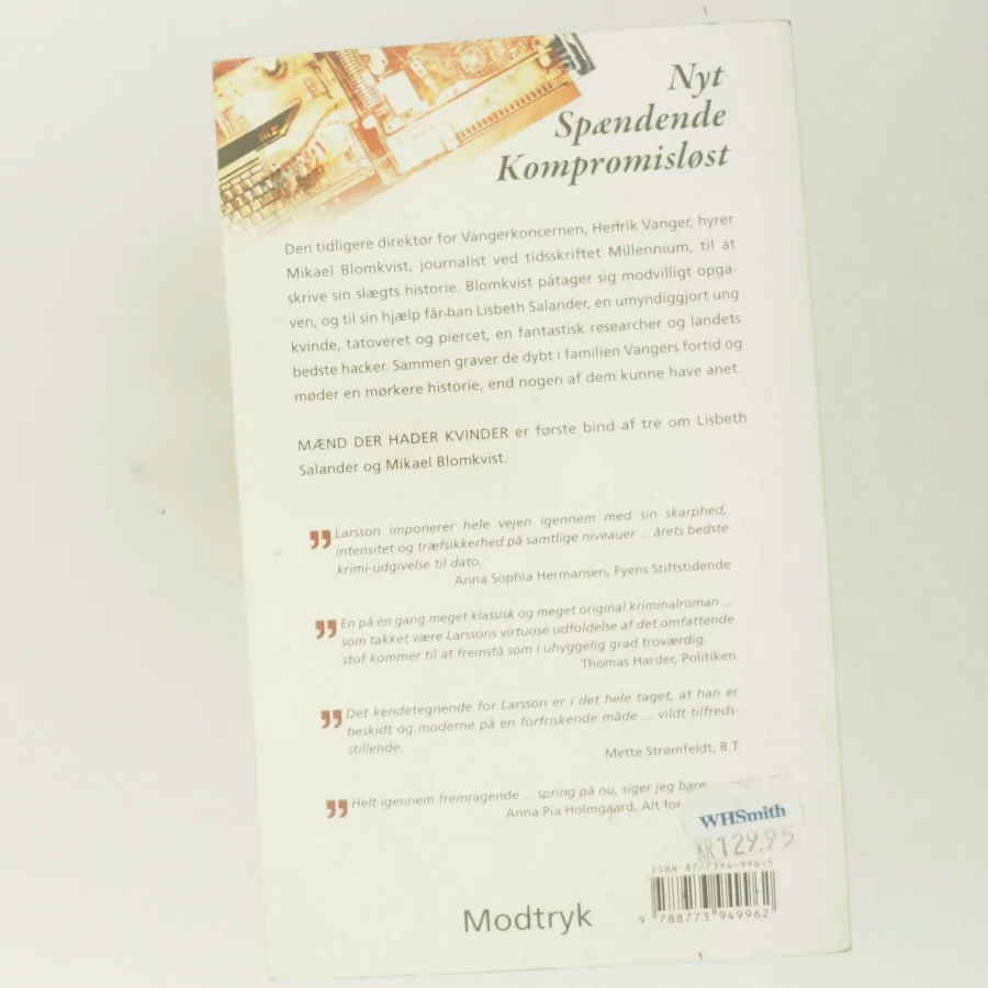 Mænd der hader kvinder af Stieg Larsson (Bog)