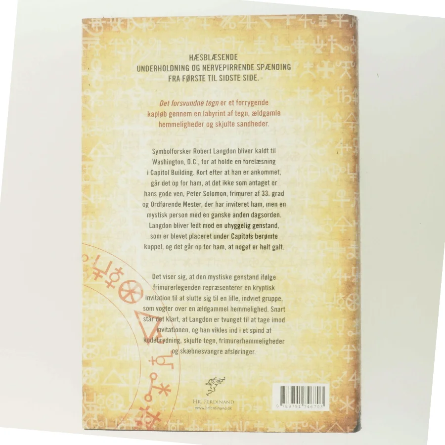 Det forsvundne tegn af Dan Brown (Bog)