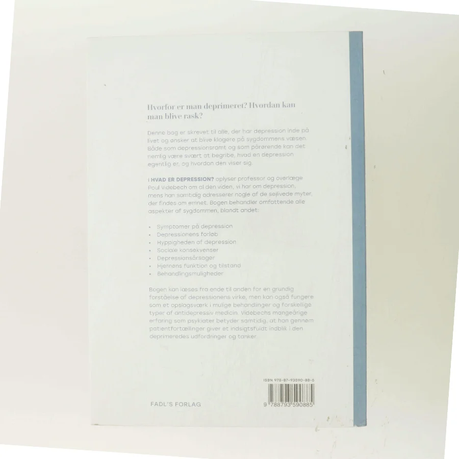 Hvad er depression? : bliv klogere på årsager, behandling og forebyggelse af Poul Videbech (Bog)