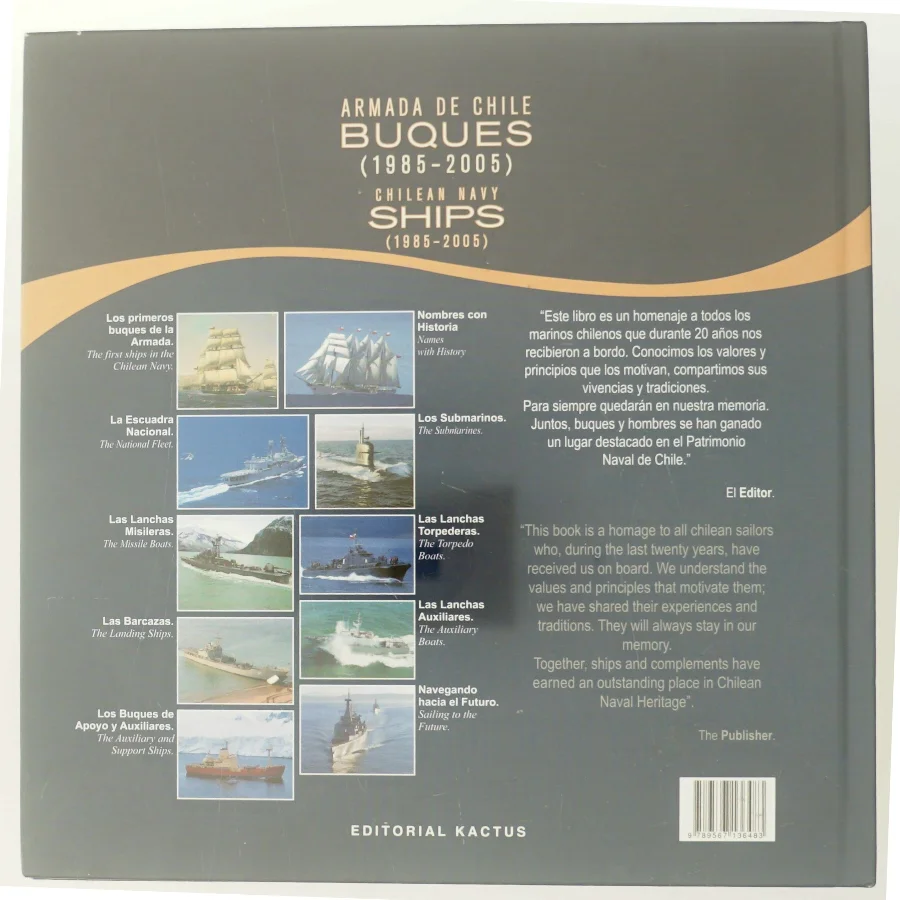 Bog om Chilenske flådeskibe fra Editorial Kactus