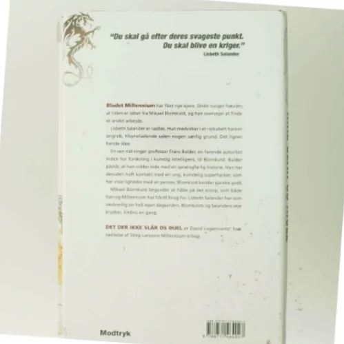 Det der ikke slår os ihjel af David Lagercrantz (Bog)