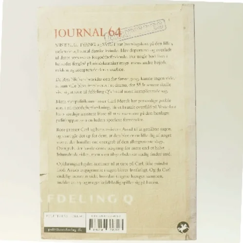 Journal 64 af Jussi Adler-Olsen (Bog)