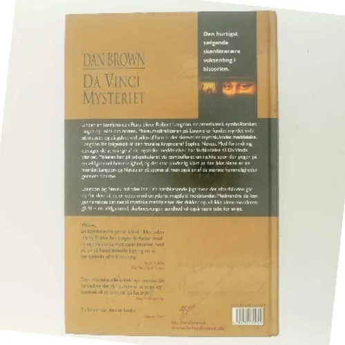 Da Vinci Mysteriet af Dan Brown (Bog)