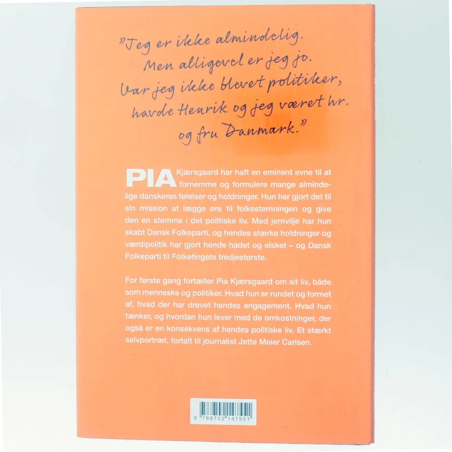 Fordi jeg var nødt til det af Pia Kjærsgaard (Bog)