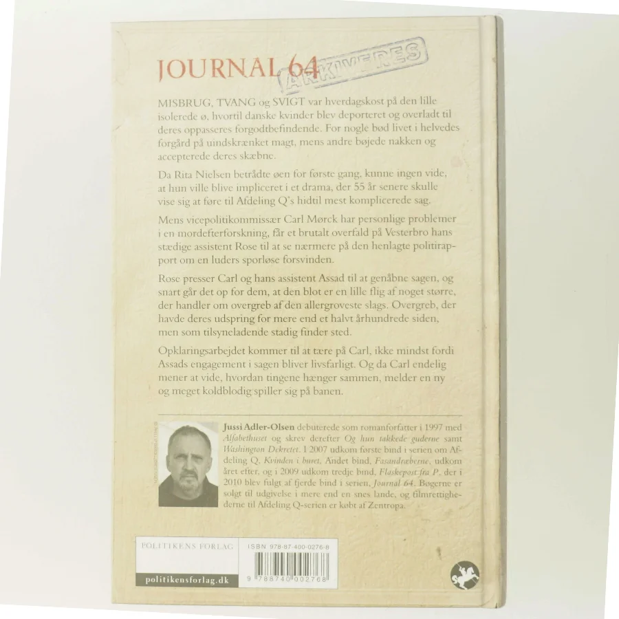Journal 64. 4 af Jussi Adler-Olsen (Bog)