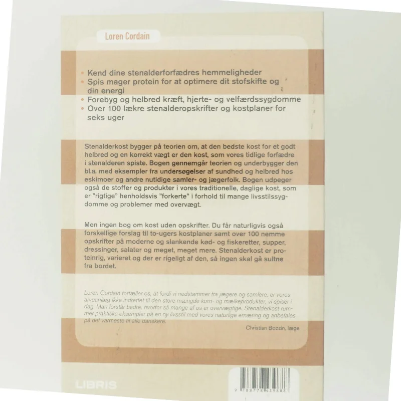 Stenalderkost af Loren Cordain (Bog)