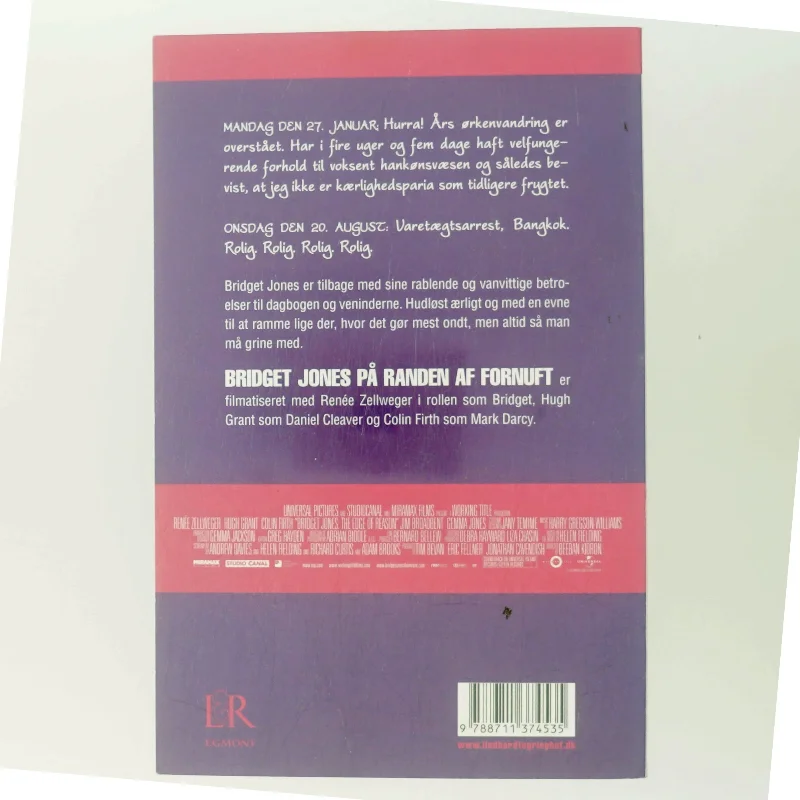 Bridget Jones - på randen af fornuft af Helen Fielding (Bog)