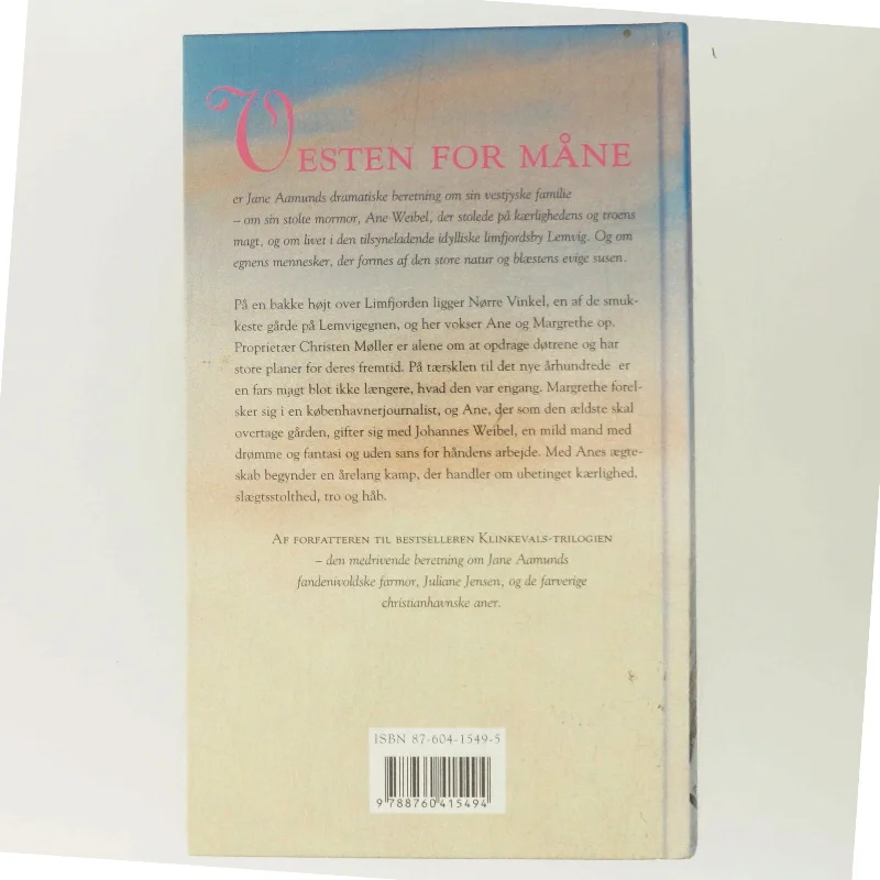 Vesten for måne af Jane Aamund (Bog)