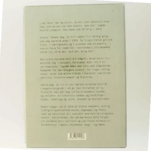 Denne dag, et liv : en Astrid Lindgren-biografi af Jens Andersen (f. 1955) (Bog)