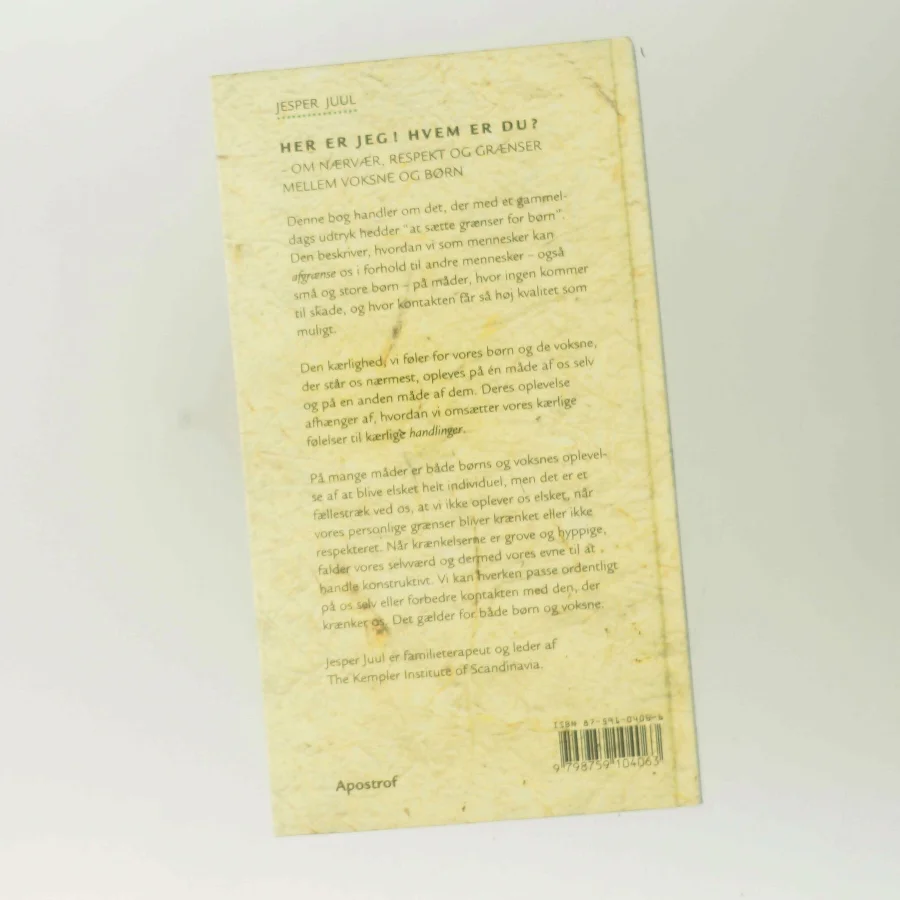 Her er jeg! Hvem er du? af Jesper Juul (Bog)