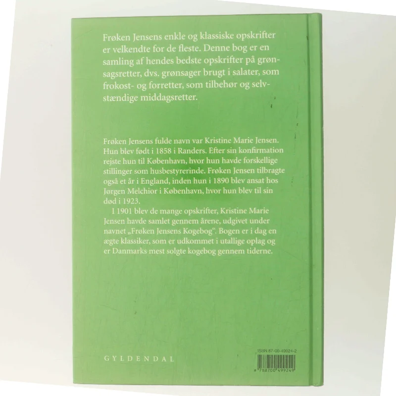 Frøken Jensens grønsagsretter af Kristine Marie Jensen (f. 1858) (Bog)