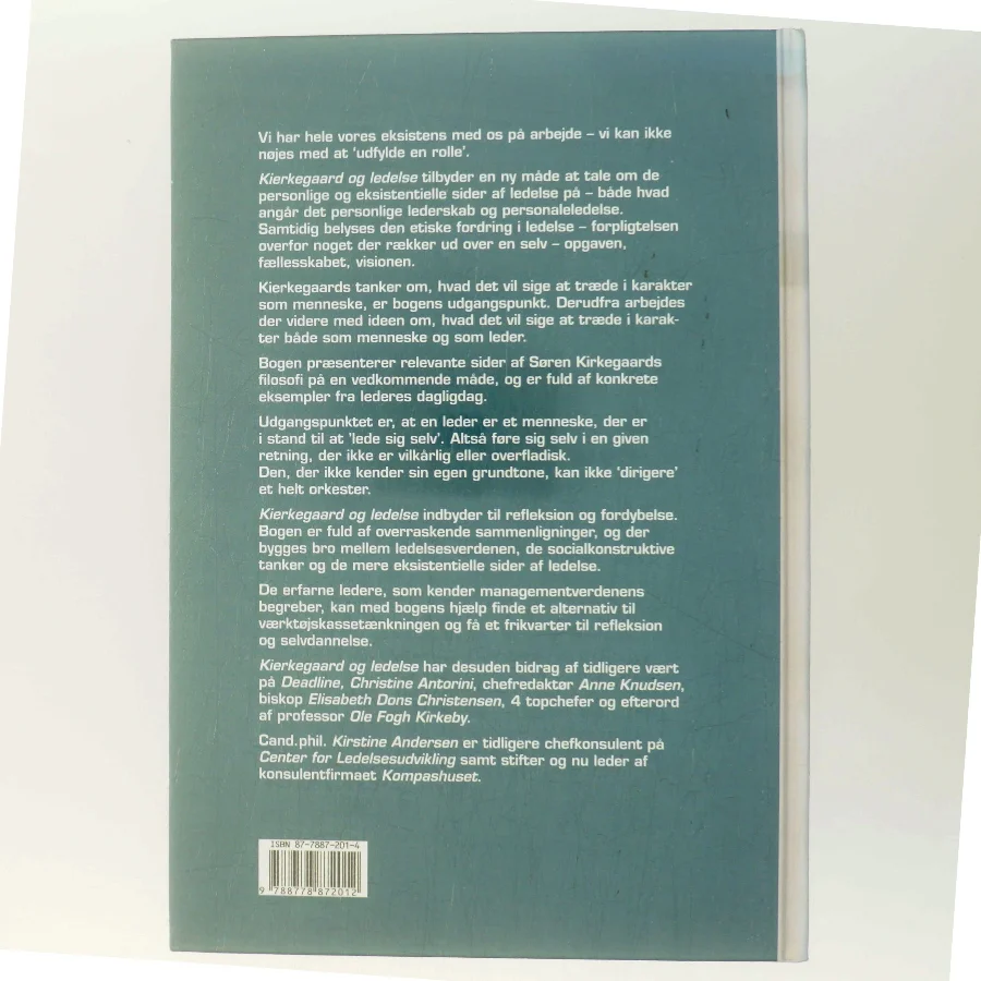 Kierkegaard og ledelse af Kirstine Andersen (Bog)
