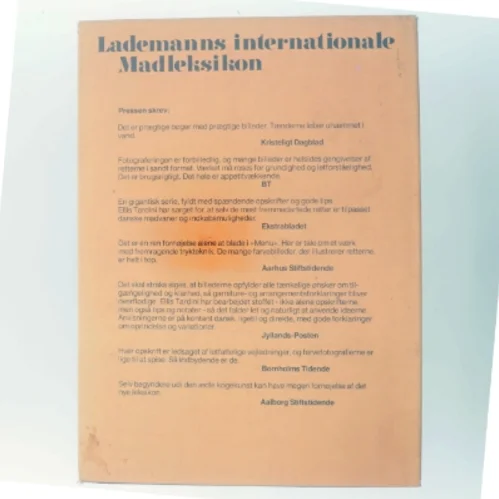 Kalv & Lam MENU Internationalt Madleksikon (Bog)