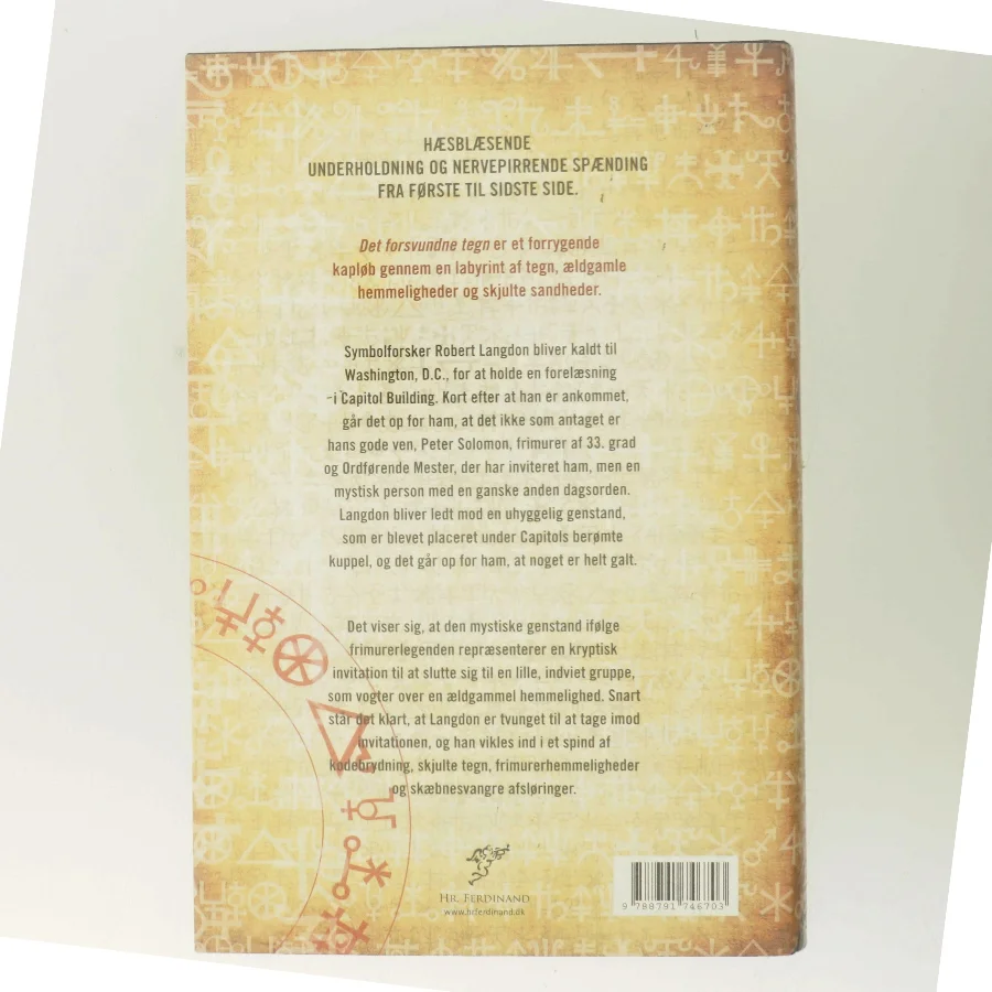 Det forsvundne tegn af Dan Brown (Bog)