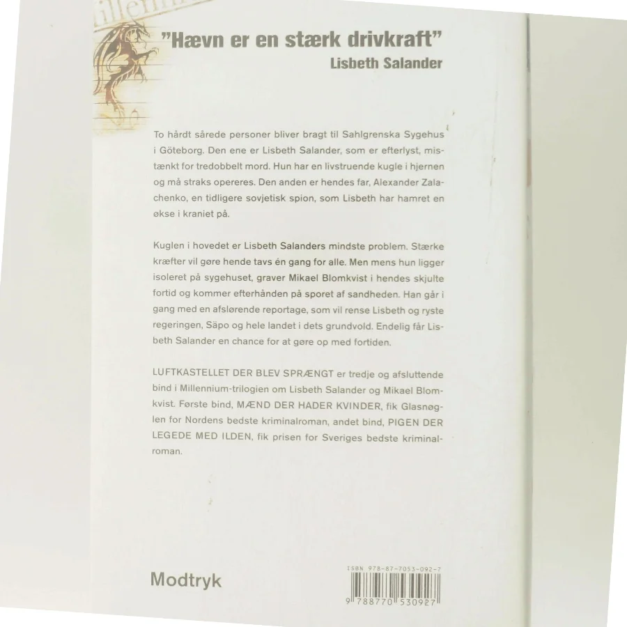 Luftkastelletderblevsprngt Stir up a Hornets' Nest of Girl. Shi Dige Larsen. the Danish Original. Hardcover](chinese Edition) af Stieg Larsson (Bog)