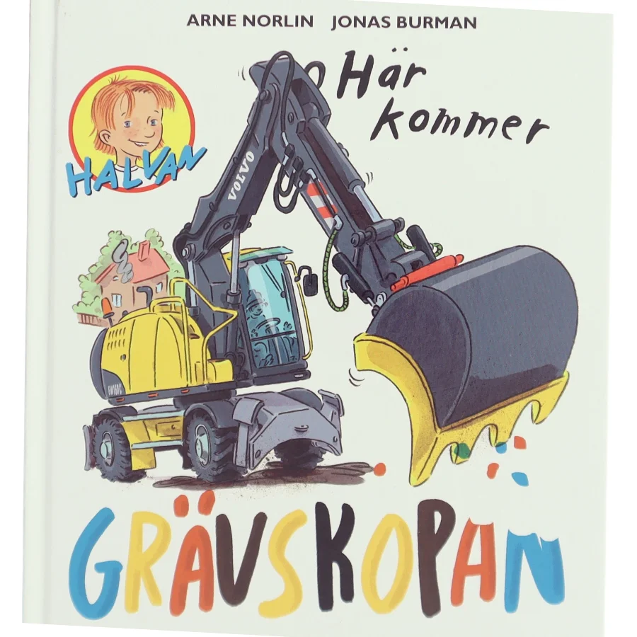 Børnebog om gravemaskine fra Raben & Sjögren
