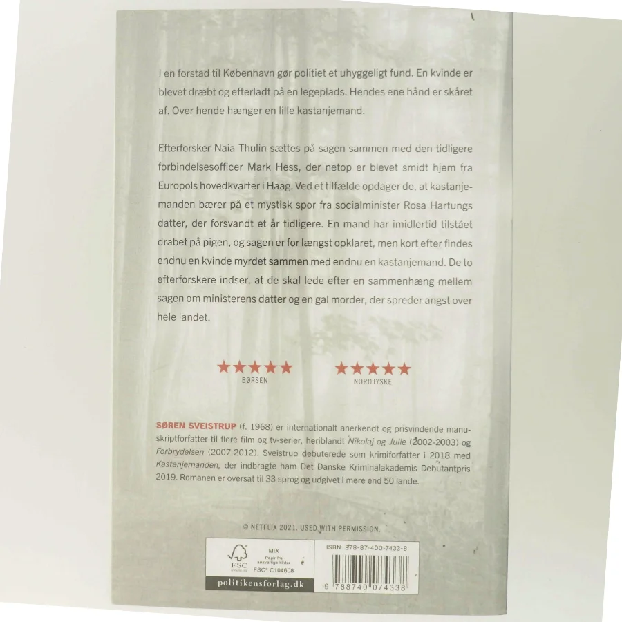 Kastanjemanden af Søren Sveistrup (Bog)