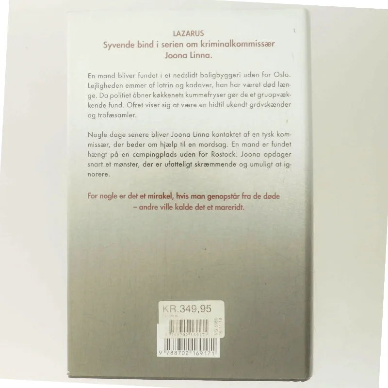 Lazarus af Lars Kepler (Bog)