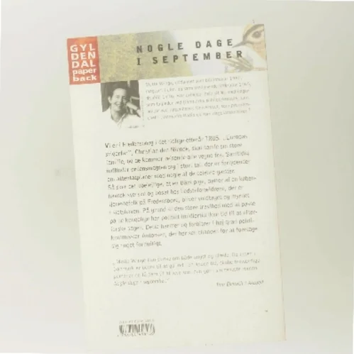 Nogle dage i september : en familieroman af Mette Winge (Bog)