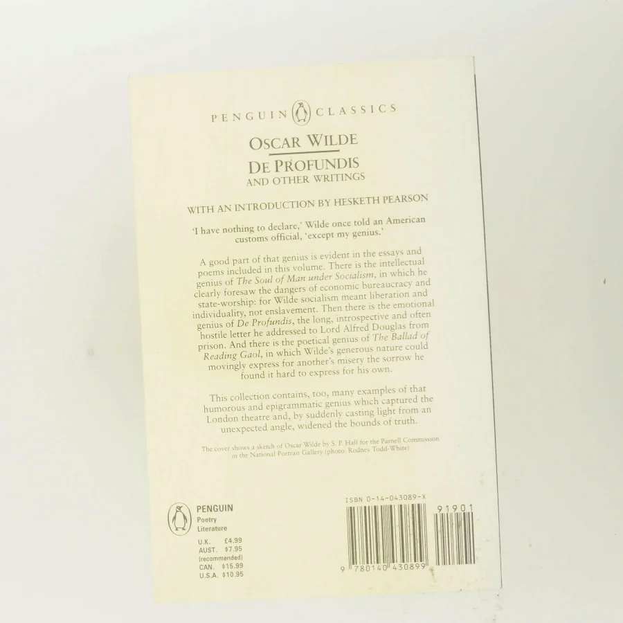 De Profundis and Other Writings by Oscar Wilde af Oscar Wilde (Bog)