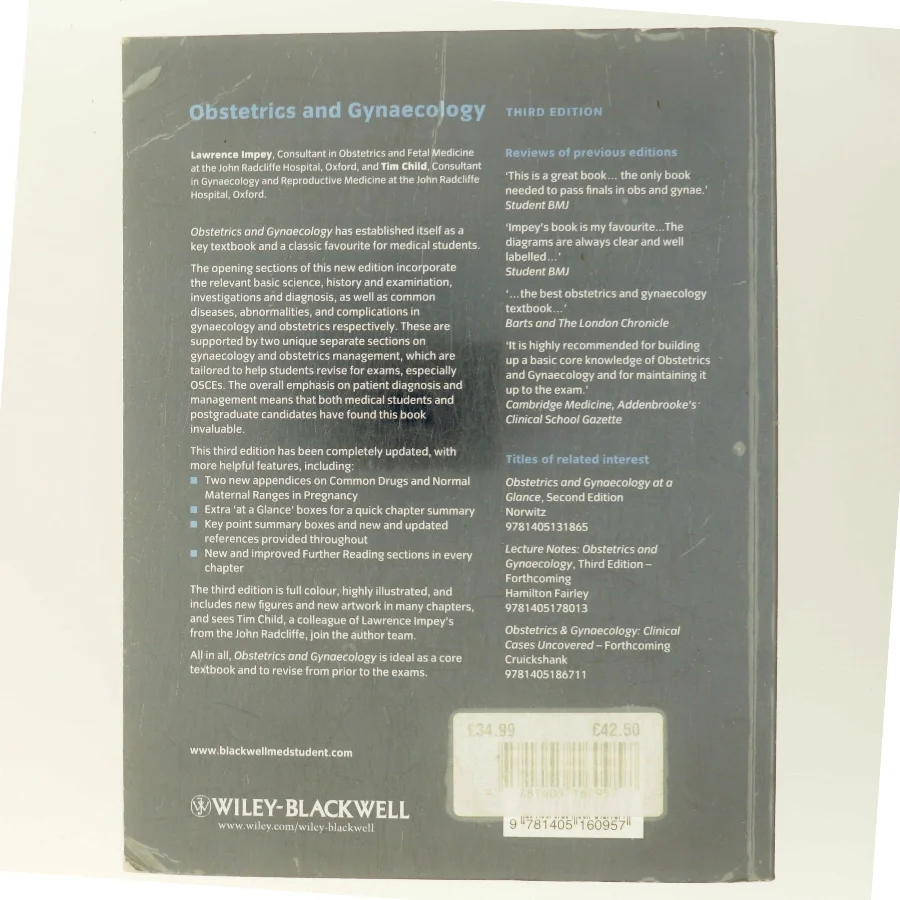 Obstetrics and Gynaecology by Tim, Impey, Lawrence Child af Lawrence Impey (Bog)