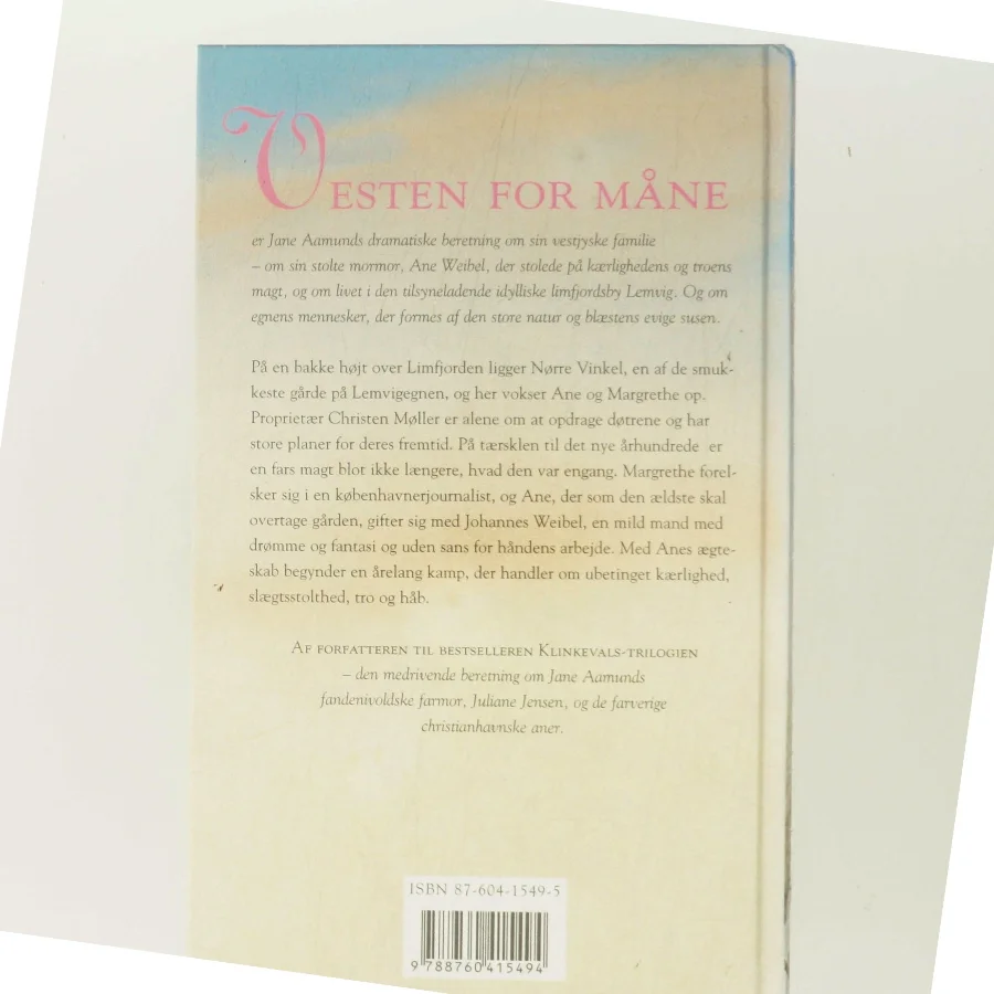 Vesten for måne af Jane Aamund (Bog)
