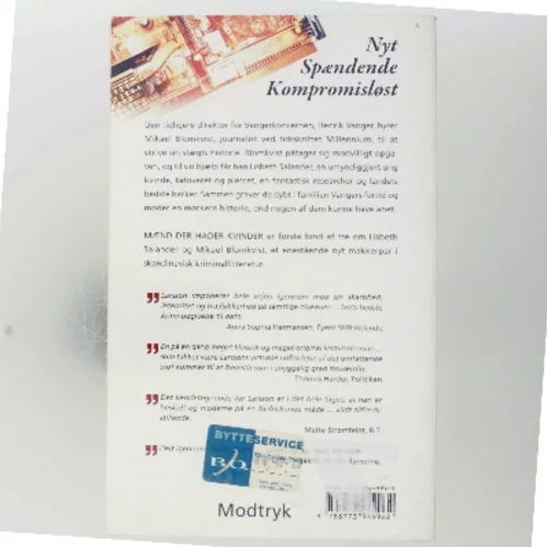 Mænd der hader kvinder af Stieg Larsson (Bog)