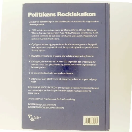 Politikens rockleksikon : udenlandsk rock gennem 40 år af Jan Sneum (Bog)