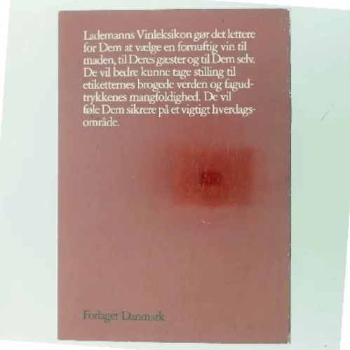 Lademanns Vin Leksikon af Erik Olaf Hansen (Bog)