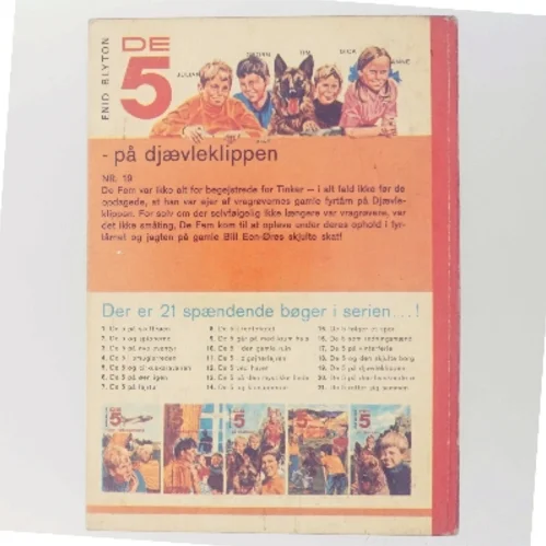 De 5 på djævleklippen af Enid Blyton (Bog)