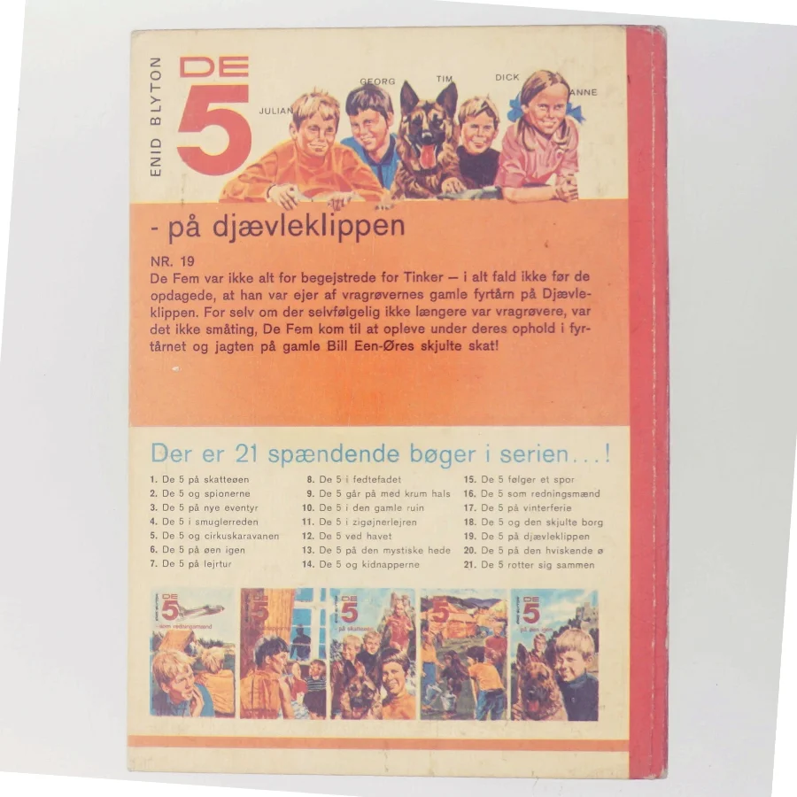 De 5 på djævleklippen af Enid Blyton (Bog)